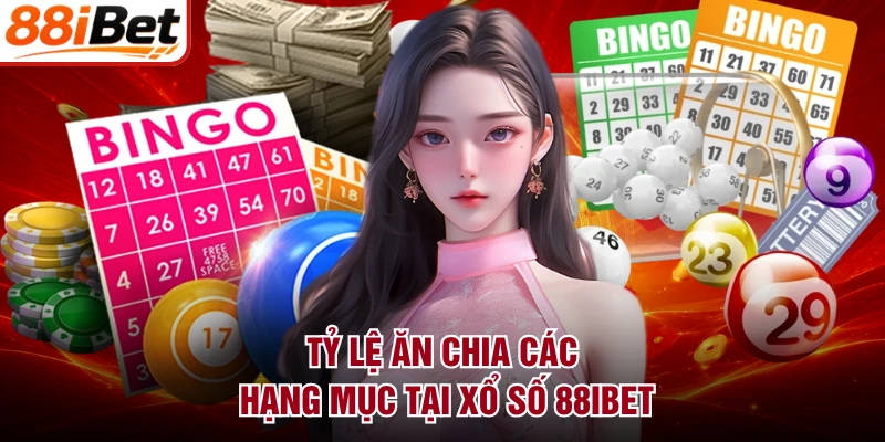 Tỷ lệ ăn chia các hạng mục tại xổ số 88IBET